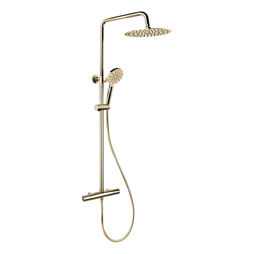 BATH DELUXE 31-120-07-64-00 - Set doccia con rubinetto termostatico DRAGOR lucente ottone