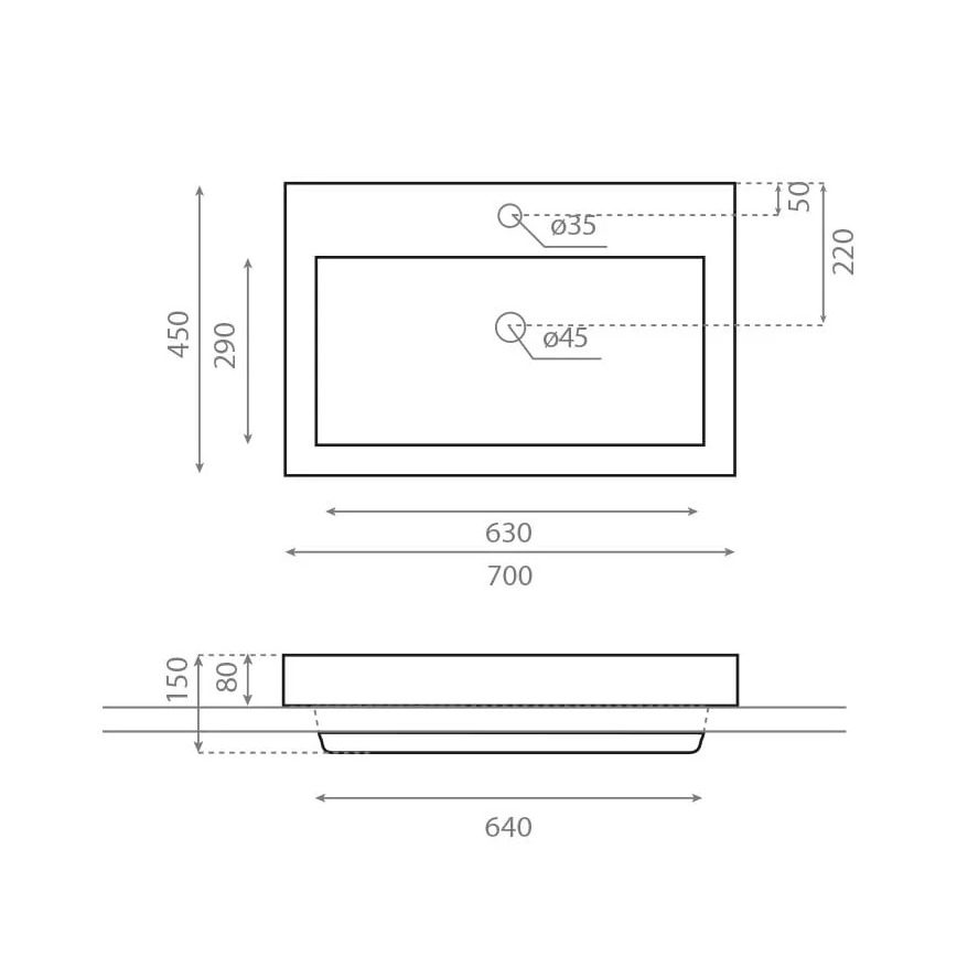 Bathco 0023 - Lavabo da incasso MANCHESTER 70x45 cm in porcellana/bianco