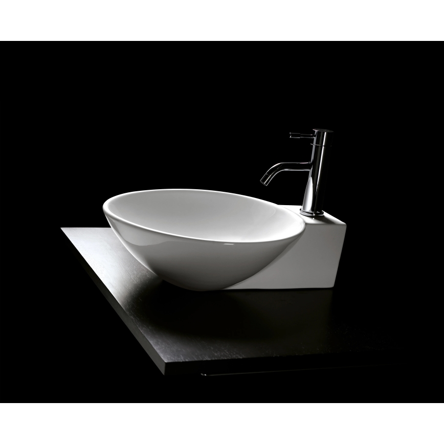 Bathco 0028 - Lavabo da appoggio BAYONA 42x50,5 cm porcellana/bianco