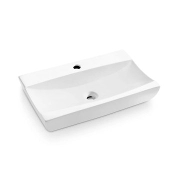 Bathco 0041 - Lavabo da appoggio SARDINERO 61,5x37,5 cm porcellana/bianco