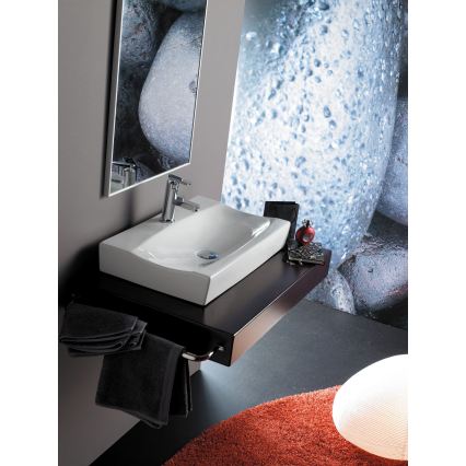 Bathco 0041 - Lavabo da appoggio SARDINERO 61,5x37,5 cm porcellana/bianco