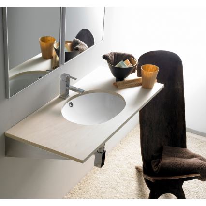 Bathco 0053 - Lavabo da incasso ANCONA 55x41 cm porcellana/bianco