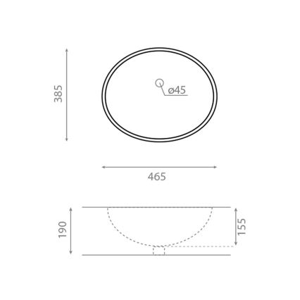 Bathco 0054 - Lavabo da incasso MODENA 43,5x38,5 cm porcellana/bianco