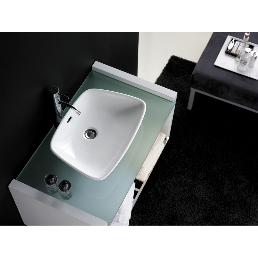 Bathco 0091 - Lavabo da appoggio ANABEL 50x36 cm porcellana/bianco