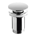 Bathco 0211 - Scarico per lavabo con troppopieno CLICK-CLACK, diametro 6 cm, cromo lucido