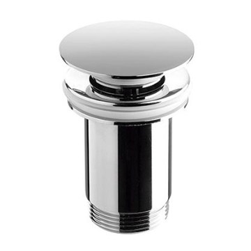 Bathco 0212 - Scarico per lavabo senza troppopieno CLICK-CLACK, diametro 6 cm, cromo lucido