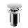 Bathco 0212 - Scarico per lavabo senza troppopieno CLICK-CLACK, diametro 6 cm, cromo lucido