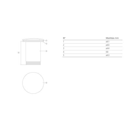 Bathco 0212BL - Piletta per lavabo senza troppopieno CLICK-CLACK Ø 6 cm bianco opaco