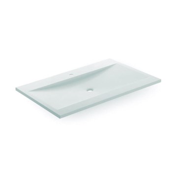 Bathco 0506 - Lavabo da incasso MANHATTAN 100x45 cm resina/bianco