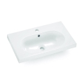Bathco 0516 - Lavabo da incasso ICE 60x35 cm resina/bianco