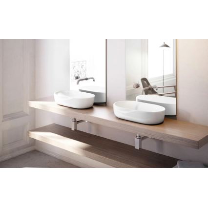 Bathco 4037 - Lavabo da appoggio TOULOUSE 59x41,5 cm porcellana/bianco