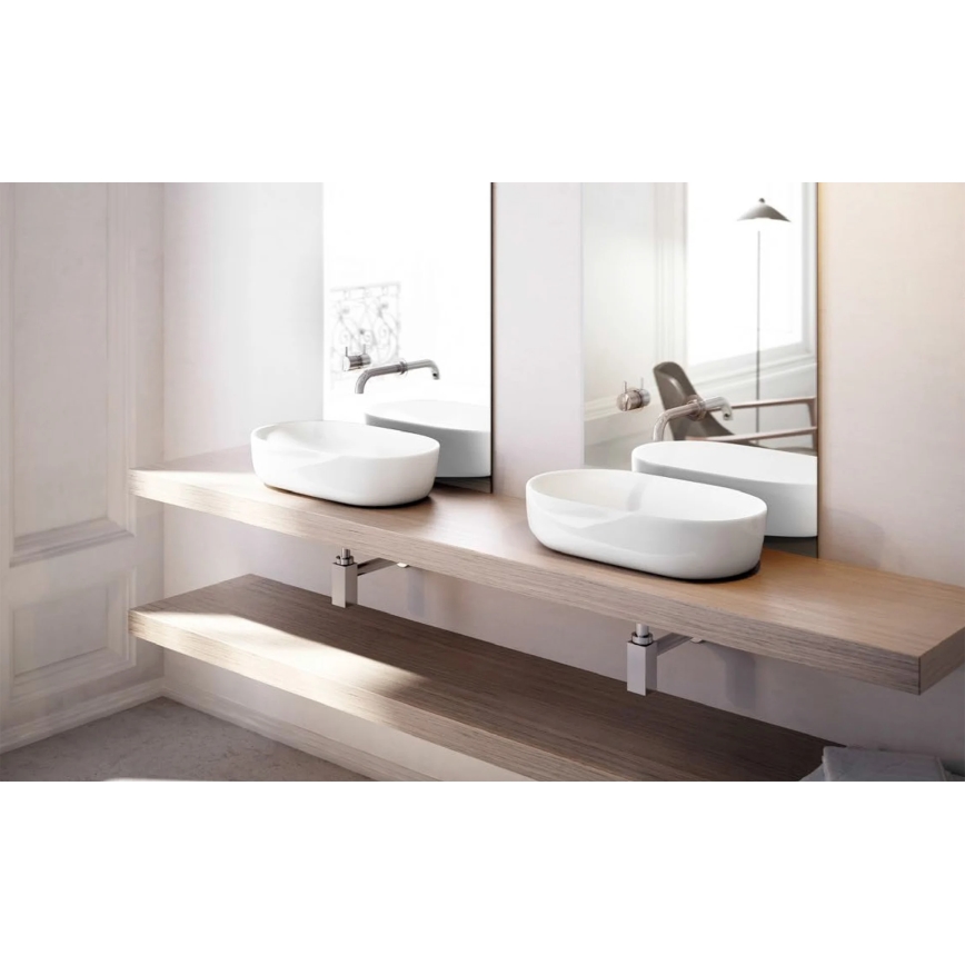 Bathco 4037 - Lavabo da appoggio TOULOUSE 59x41,5 cm porcellana/bianco