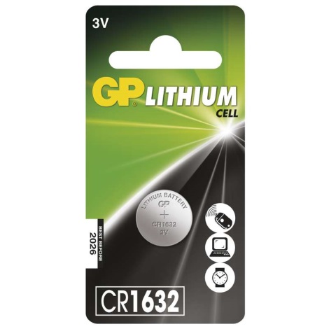 Batteria a bottone al litio CR1632 GP LITHIUM 3V/140 mAh