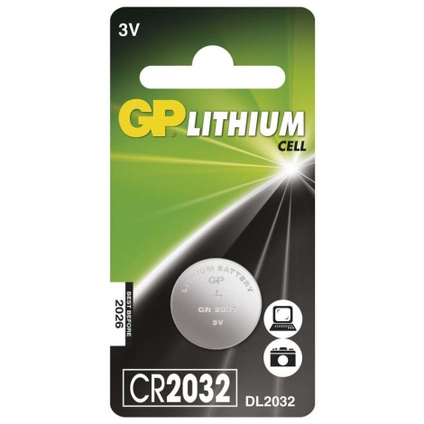 Batteria a bottone al litio CR2032 GP LITHIUM 3V/220 mAh