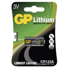 Batteria al litio CR123A GP LITHIUM 3V/1400 mAh