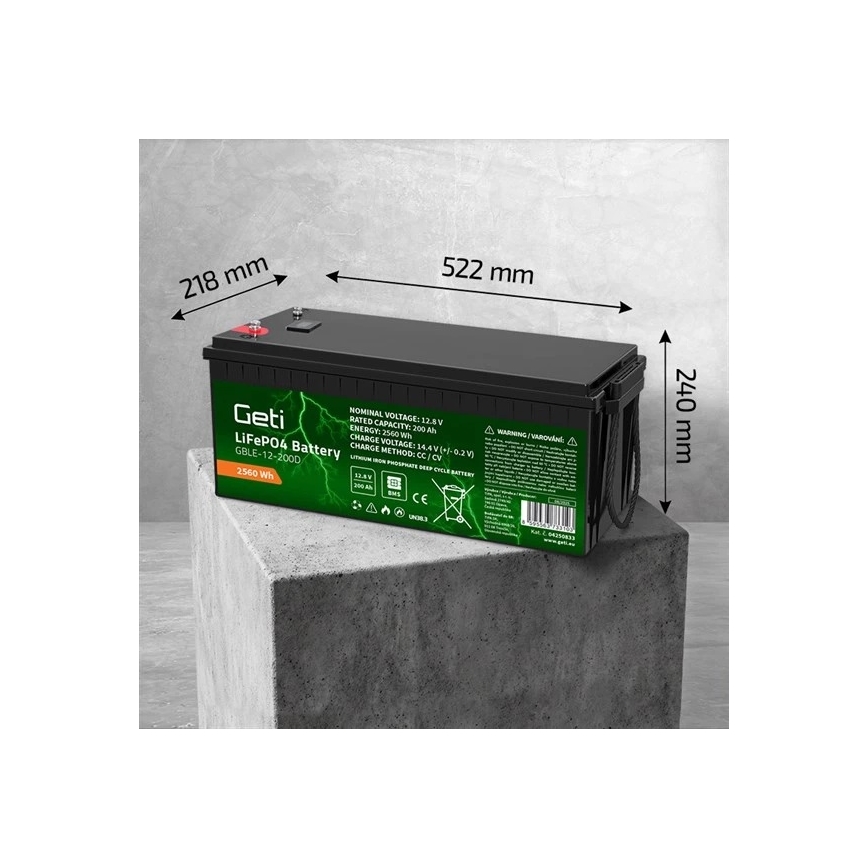 Batteria LiFePO4 12,8V/200Ah