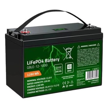 Batteria LiFePO4 con display 12,8 V/100 Ah