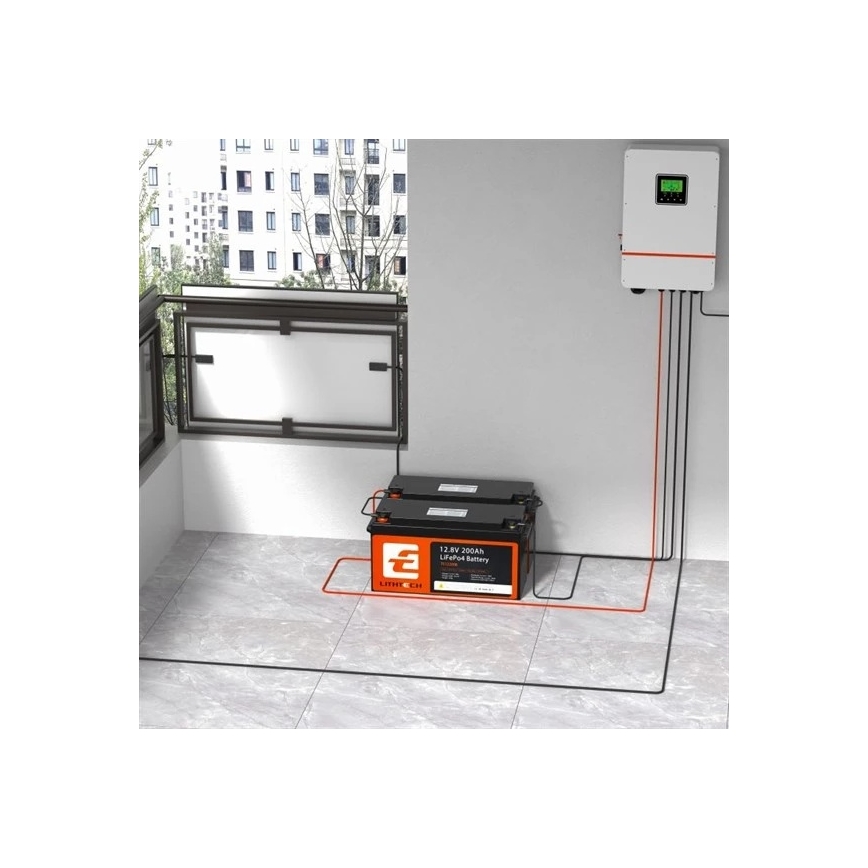 Batteria LiFePO4 per impianti solari 12,8V/200Ah IP66