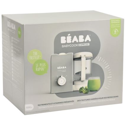 Beaba - Cuocitore a vapore 2in1 BABYCOOK EXPRESS grigio