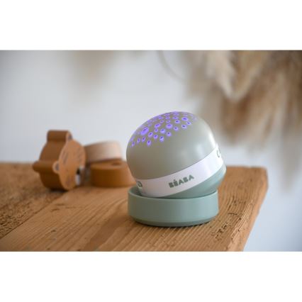 Beaba - Proiettore con melodia PIXIE USB/5V 1300 mAh verde