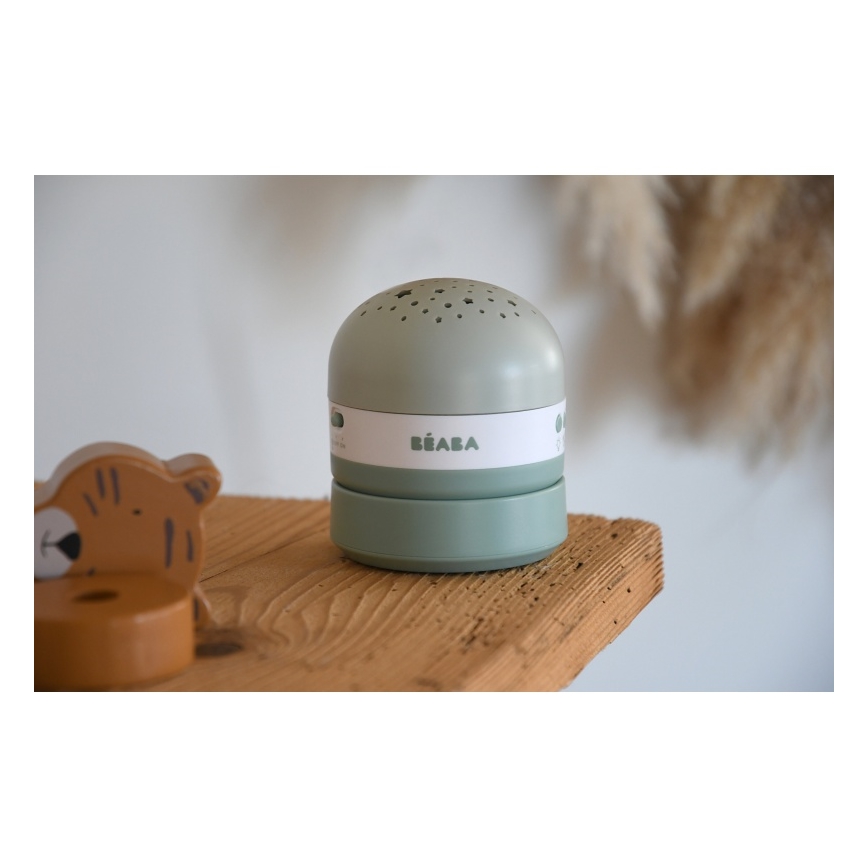 Beaba - Proiettore con melodia PIXIE USB/5V 1300 mAh verde