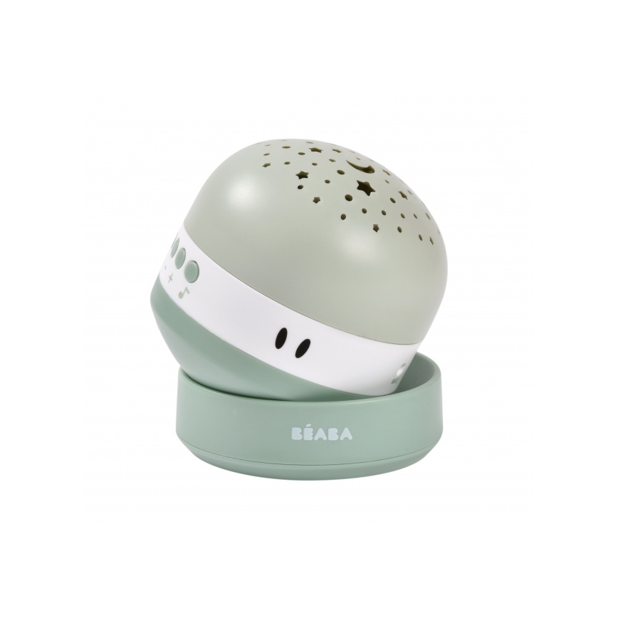Beaba - Proiettore con melodia PIXIE USB/5V 1300 mAh verde
