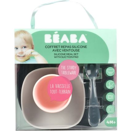 Beaba - Set da pranzo per bambini Blu notte 4 pz