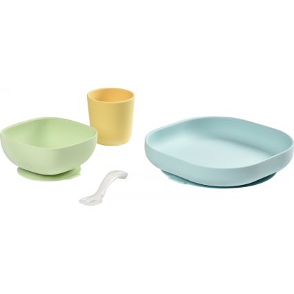 Beaba - Set da pranzo per bambini Giallo 4 pz