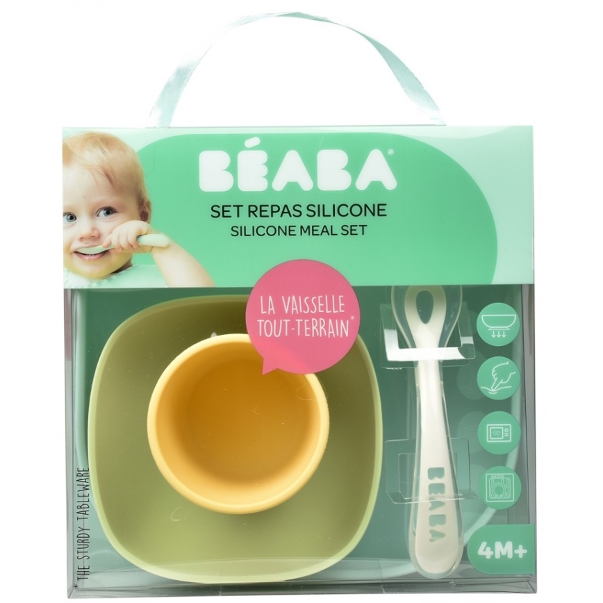 Beaba - Set da pranzo per bambini Giallo 4 pz