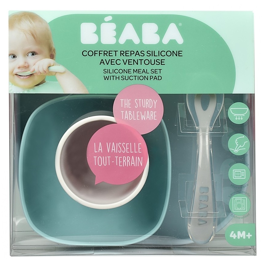 Beaba - Set da pranzo per bambini Jungle 4 pz