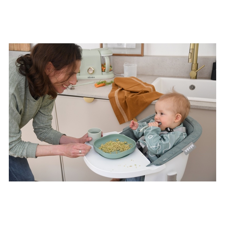 Beaba - Set pappa per bambini Verde Salvia, 4 pezzi