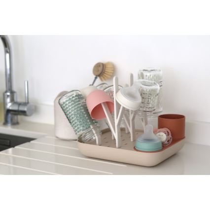 Beaba - Stendibottiglie beige/arancio