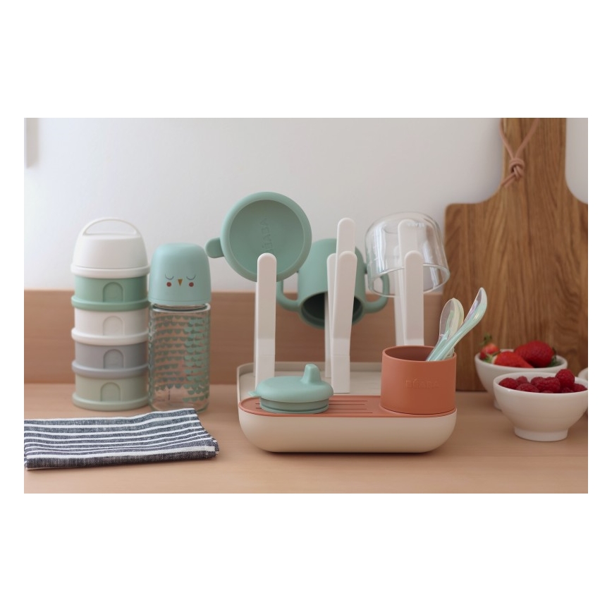 Beaba - Stendibottiglie beige/arancio