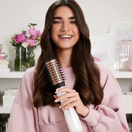 Bellissima 11726 - Spazzola ad aria calda 5 in 1 MY PRO 1000W/230V bianco/oro rosa