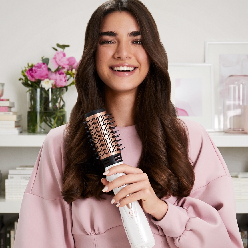 Bellissima 11726 - Spazzola ad aria calda 5 in 1 MY PRO 1000W/230V bianco/oro rosa