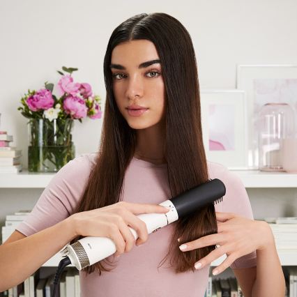 Bellissima 11847 - Spazzola ad aria calda 8 in 1 AIR WONDER 1000W/230V bianco/oro