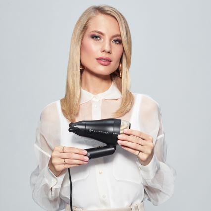 Bellissima 11872 - Asciugacapelli da viaggio B-TRAVEL 1400W/230V nero/oro