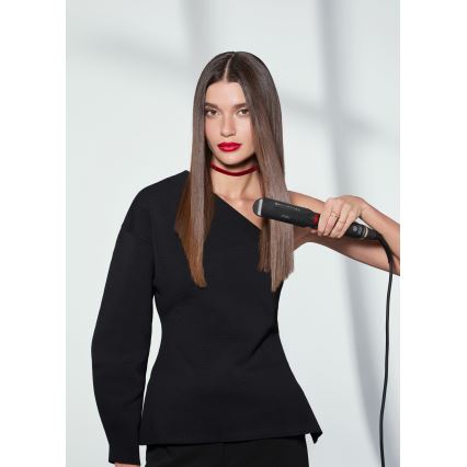 Bellissima 11948 - Piastra per capelli con display LCD e tecnologia a infrarossi, 60W/230V, nera