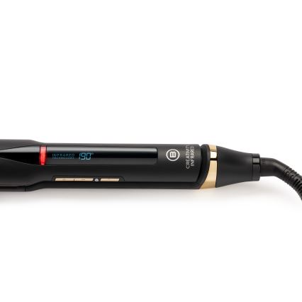 Bellissima 11948 - Piastra per capelli con display LCD e tecnologia a infrarossi, 60W/230V, nera
