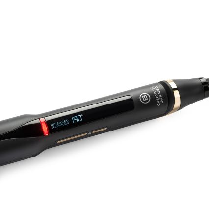 Bellissima 11948 - Piastra per capelli con display LCD e tecnologia a infrarossi, 60W/230V, nera
