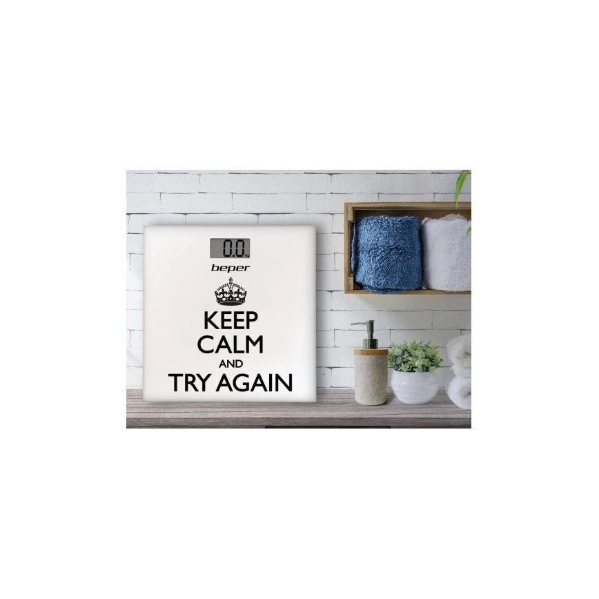 Beper - Bilancia personale digitale con display LCD, alimentazione 1x CR2032