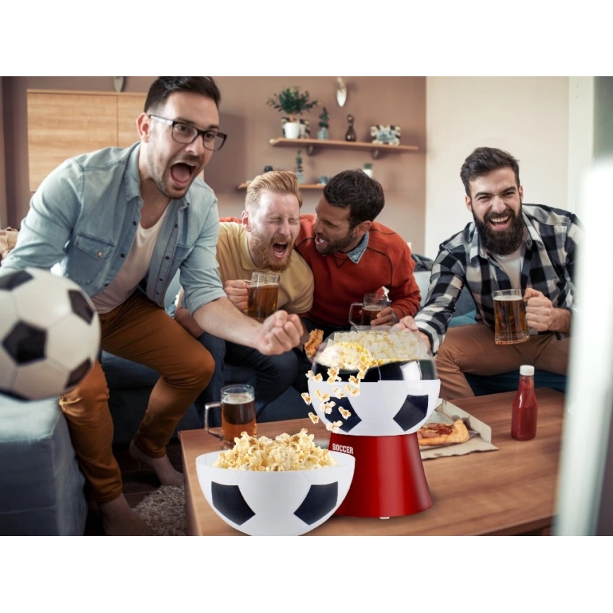 Beper - Macchina per popcorn 1200W/230V calcio/rossa