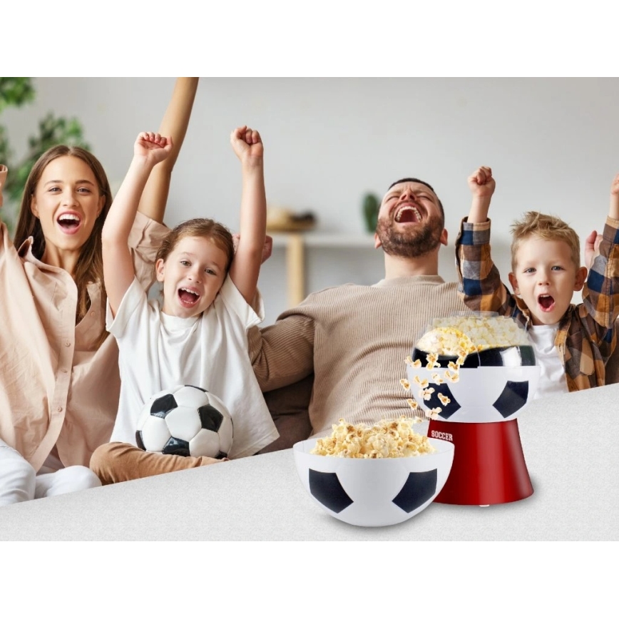 Beper - Macchina per popcorn 1200W/230V calcio/rossa