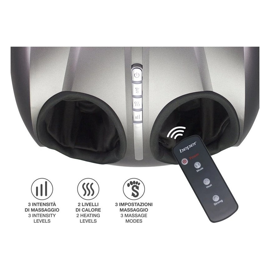Beper - Massaggiatore per piedi SHIATSU 36W/230V + telecomando