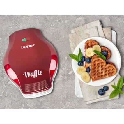 Beper - Piastra per waffle 1000W/230V