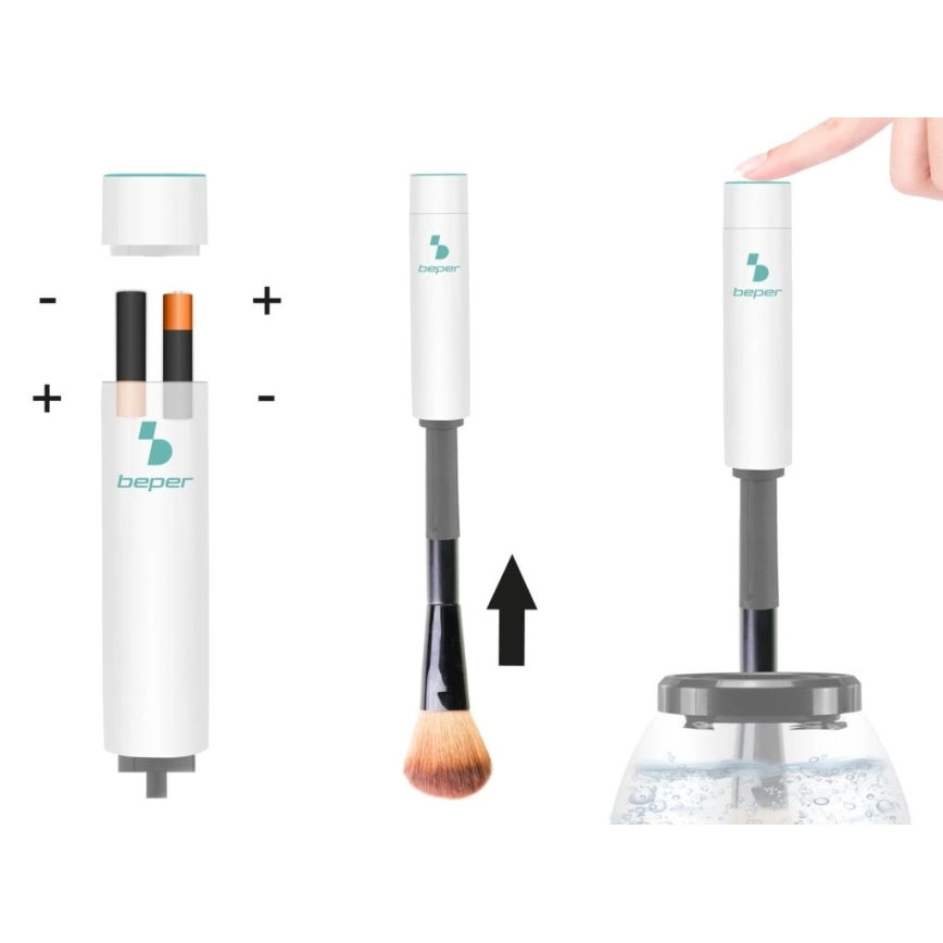 Beper - Pulitore per pennelli cosmetici 2xAAA