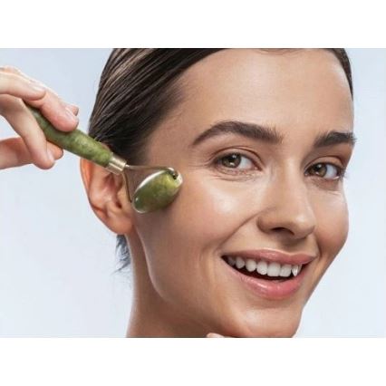 Beper - Rullo massaggiante e pietra Gua Sha in nefrite