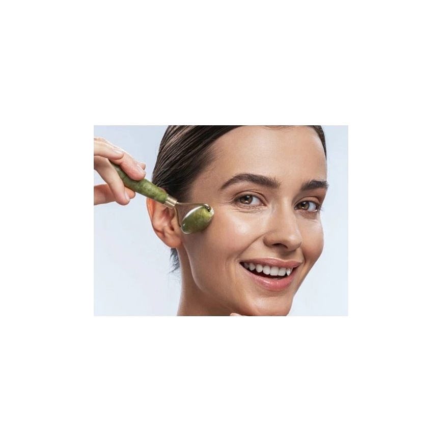 Beper - Rullo massaggiante e pietra Gua Sha in nefrite