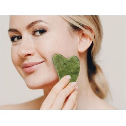 Beper - Rullo massaggiante e pietra Gua Sha in nefrite