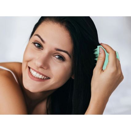 Beper - Spazzola massaggiante per il cuoio capelluto, colore menta
